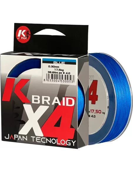 Kolpo K Braid X4 Braided Premium Quality 300 mt Blue