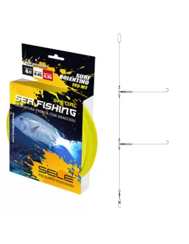 Sele Terminale Trave Pronto 2 Ami Surfcasting Accessori mare Sele