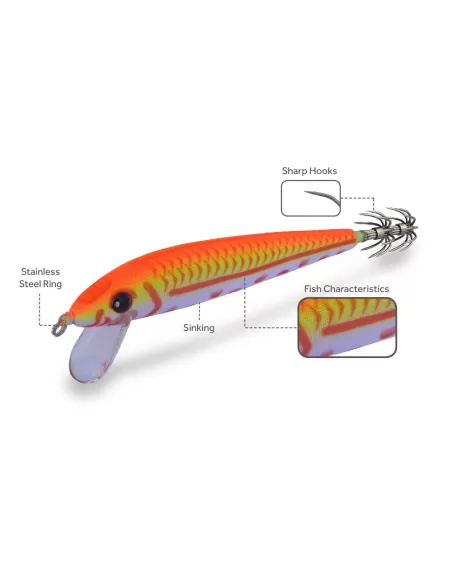 Dtd Trlja Platno Squid da Traina ai Calamari 90 mm Esche Artificiali Dtd