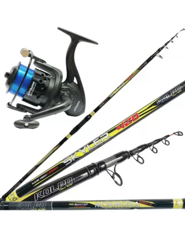 Kolpo Kit Pesca Surfcasting Canna Mormora 100 gr Mulinello Arya 6000 Kit da pesca Kolpo