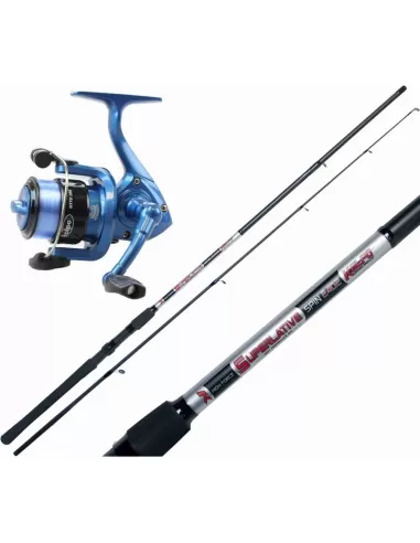 Kolpo Combo Spinning Canna Superlative Mulinello Mito Con Filo Kit da pesca Kolpo
