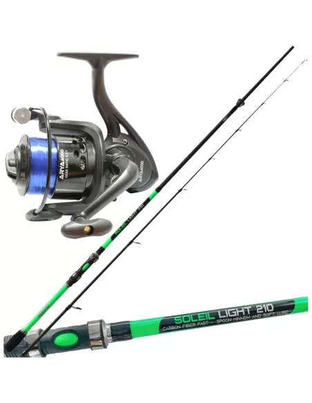 Kit Trout Area Ultra Light Canna 2,10 m 0-8 gr Mulinello e Filo Kit da pesca Kolpo