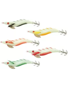 Kabo Squid White Magic Totanara Seppie e Totani 3.0 cm 10 Esche Artificiali Kabo Squid