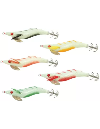Kabo Squid White Magic Totanara Seppie e Totani 3.0 cm 10 Esche Artificiali Kabo Squid