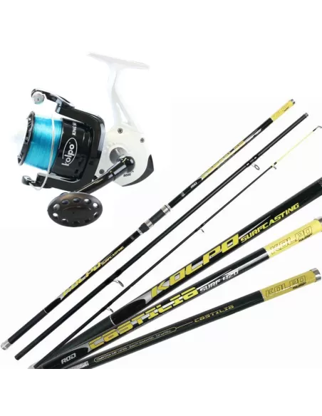 Kolpo Kit Pesca Surfcasting Canna Castilia mulinello Kig Sea 8000 Kit da pesca Kolpo