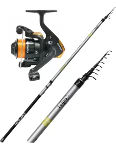 Kolpo Kit pesca Trote Lago Tremarella Recupero Canna Mulinello Filo Kit da pesca Kolpo