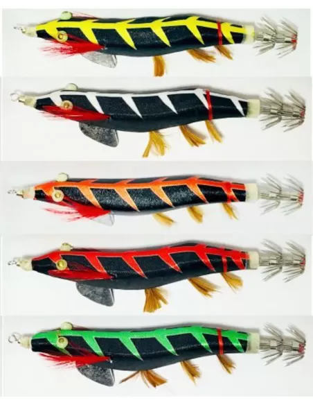 Kolpo Attira Totanare Black And Color Misura 3 Esche Artificiali Kolpo