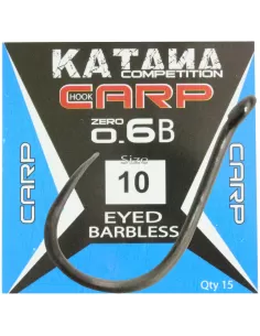 Katana Ami Carp Zero 6 Barbless con Occhiello 15 pz Carpfishing Maver