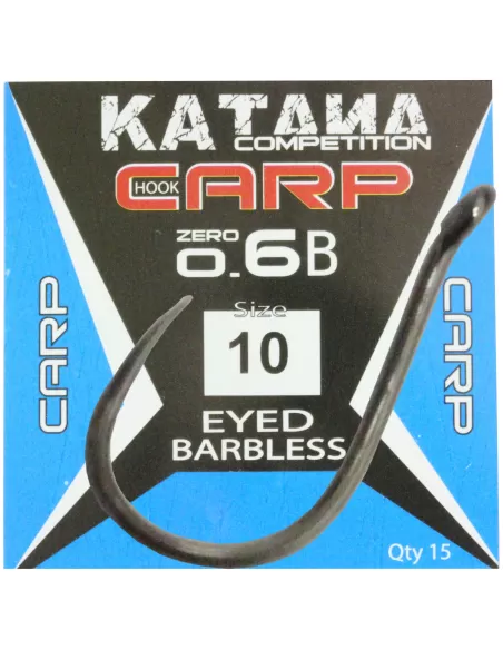 Katana Ami Carp Zero 6 Barbless with Eyelet 15 pcs