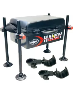 Kolpo Handy Panchetto da Pesca con Poggia Canne Inclusi Panchetti Sedie e Accessori Kolpo