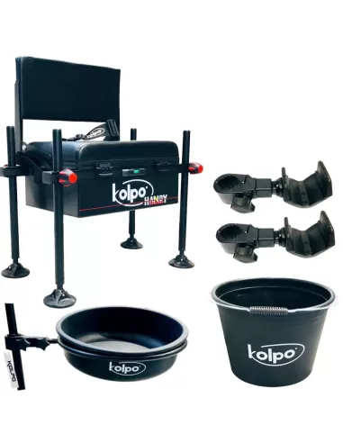 Kolpo Panchetto Handy con Schienale Poggia Canne Bacinella e Secchio Panchetti Sedie e Accessori Kolpo