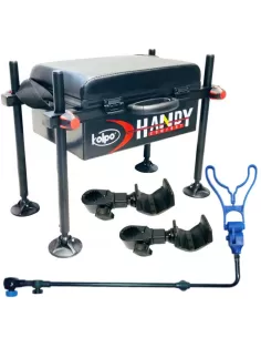 Kolpo Handy Panchetto da Pesca con Poggia Canne Feeder Arm Completo Panchetti Sedie e Accessori Kolpo