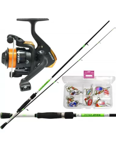 Kolpo Kit Spinning Completo con Cucchiaini Kit da pesca Kolpo