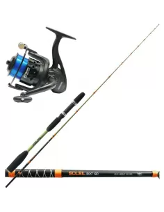 Kolpo Kit Pesca Seppie Canna in Due Sezioni Mulinello e Filo Kit da pesca Kolpo