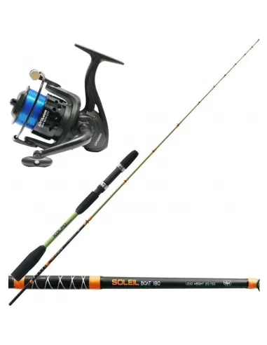 Kolpo Kit Pesca Seppie Canna in Due Sezioni Mulinello e Filo Kit da pesca Kolpo