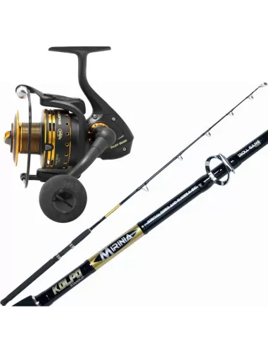 Kolpo Kit Pesca Traina Costiera Bolentino Canna Mirinia Mulinello Enjoy Sea Kit da pesca Kolpo