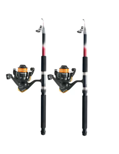 Kolpo Kit Pesca Trote Laghetto 2 Canne 3 mt 2 mulinelli con Filo Kit da pesca Kolpo