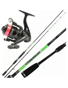 Kolpo Kit Special seppie Canna Slim in Carbonio Mulinello e Filo Kit da pesca Kolpo