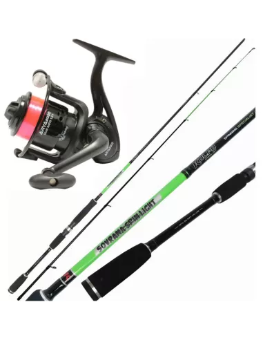 Kolpo Kit Special seppie Canna Slim in Carbonio Mulinello e Filo Kit da pesca Kolpo
