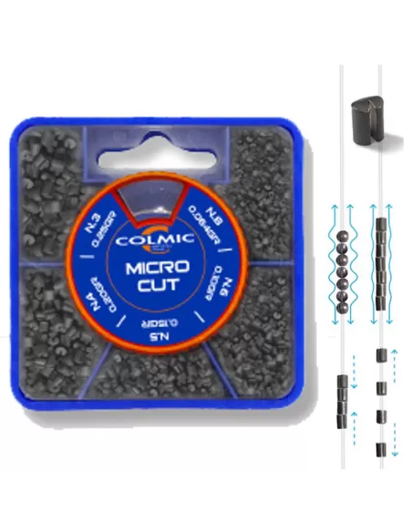 Colmic Micro Cut Mascot Piombi Spaccati Cilindrici 5 Misure Minuteria Colmic