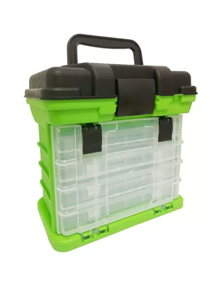Yamashiro Valigetta Lime Porta Accessori da Pesca 4 Scatole Cassette Pesca Yamashiro