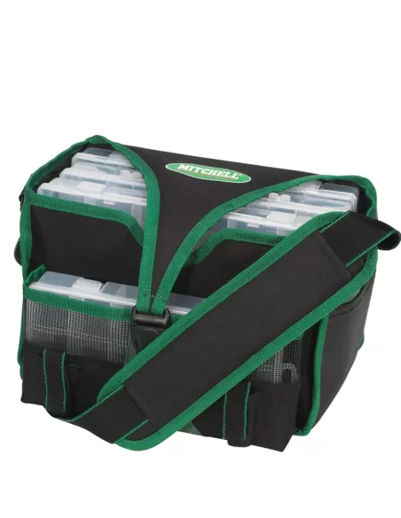 Mitchell Tackle Box Bag Borsa Porta Attrezzatura da Pesca con Scatole Borse da pesca Mitchell