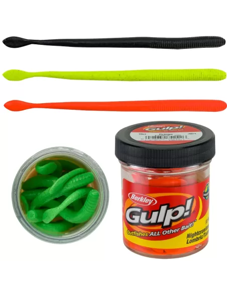 Berkley Gulp Nightcrawler Verme Siliconico 150 mm 10 pz Esche Artificiali Berkley