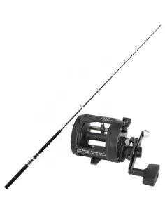 Kolpo Boat Fishing Kit Trolling Bolentino Canna 2 Sections Reel and Wire 