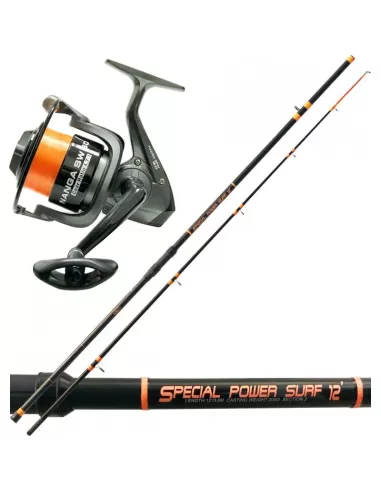 Kolpo Kit per la Pesca in Mare Surfcasting Canna Mulinello e Filo Kit da pesca Kolpo