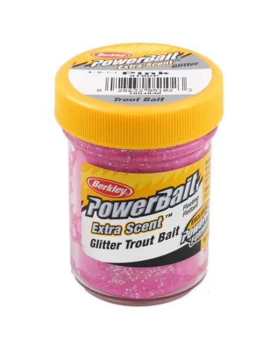 Berkley Powerbait Glitter Trout Bait Pink Pastella per Trote Esche da pesca Berkley