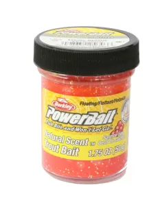 Berkley Powerbait Glitter Trout Bait Salmon Red Glitter Pastella per Trote Esche da pesca Berkley