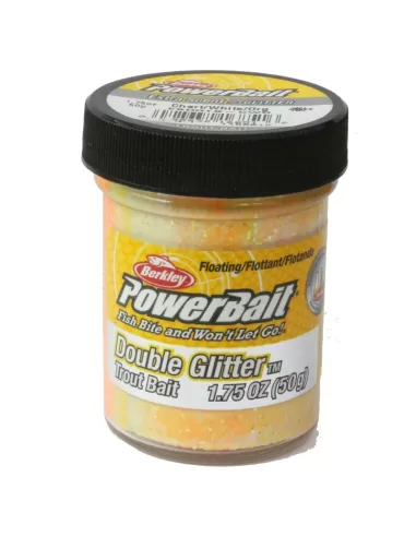 Berkley Powerbait Glitter Trout Bait Chartreuse White Orange Pastella per Trote Esche da pesca Berkley
