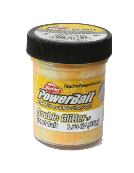 Berkley Powerbait Glitter Trout Bait Chartreuse White Orange Pastella per Trote Esche da pesca Berkley