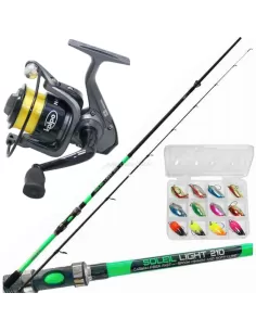 Kolpo Kit Pesca Trout Area Canna Mulinello Filo Kit Spoon Kit da pesca Kolpo