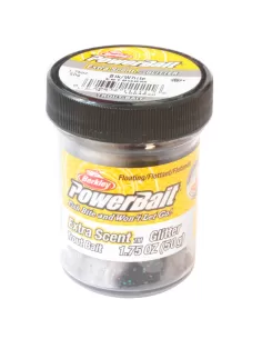 Berkley Powerbait Glitter Trout Bait Black White Twist Pastella per Trote Esche da pesca Berkley