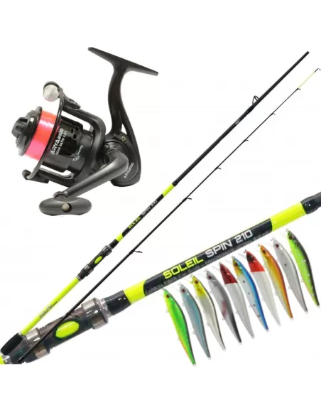 Kolpo Kit Combo Pesca Spinnning Completo 12 pz Kit da pesca Kolpo