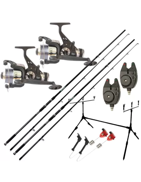 Kolpo Combo Carpfishing Completo con Rod Pod Kit da pesca Kolpo