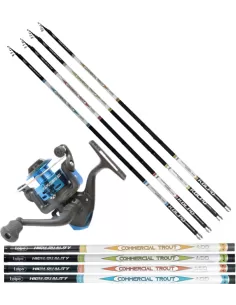 Kolpo Combo Trout Fishing Lake Carbon Cane and Reel 3 Bearings 