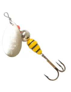 Heron Vespa Paletta Argento Corpo Giallo Cucchiaino Rotante da Pesca Spinning Esche Artificiali Heron