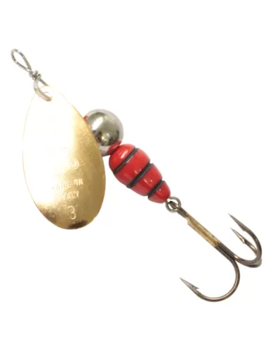 Heron Vespa Paletta Oro Corpo Rosso Cucchiaino Rotante da Pesca Spinning Esche Artificiali Heron