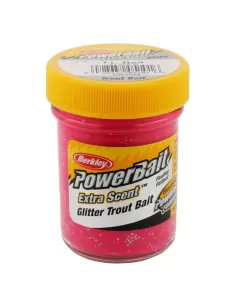 Berkley Powerbait Glitter Trout Bait Red Pastella per Trote Esche da pesca Berkley