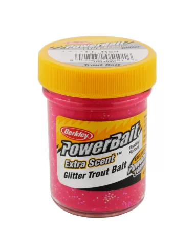 Berkley Powerbait Glitter Trout Bait Red Pastella per Trote Esche da pesca Berkley