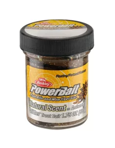Berkley Powerbait Glitter Trout Bait Black Brown Pastella per Trote Anice Esche da pesca Berkley