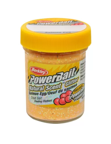 Berkley Powerbait Glitter Trout Bait Salmon Peach Pastella per Trote Gusto Uova di Salmone Esche da pesca Berkley