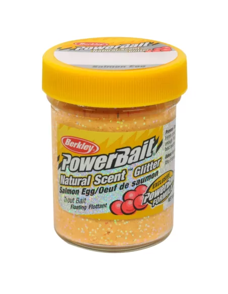 Berkley Powerbait Glitter Trout Bait Salmon Peach Batter for Trout Taste Salmon Eggs