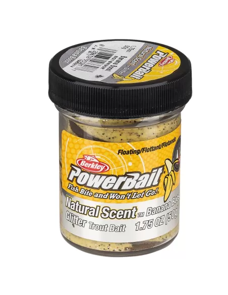 Berkley Powerbait Glitter Trout Bait Gusto Banana Boost Pastella per Trote Esche da pesca Berkley