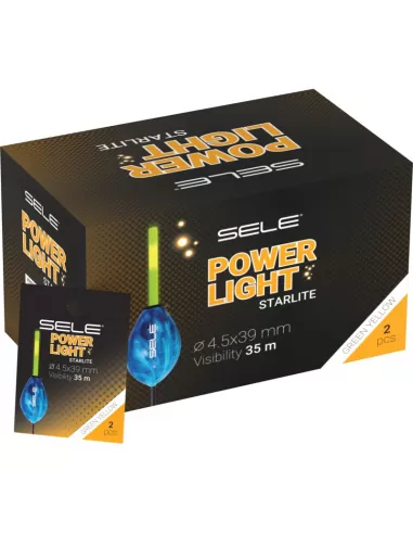 Sele Power Light Starlite da Pesca Gialle 4.5x39 mm 2 pz Lampade e luci chimiche Sele