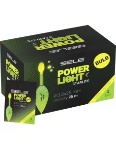 Sele Power Light Starlite da Pesca Gialle con Bulbo 3x25 mm 2 pz Lampade e luci chimiche Sele