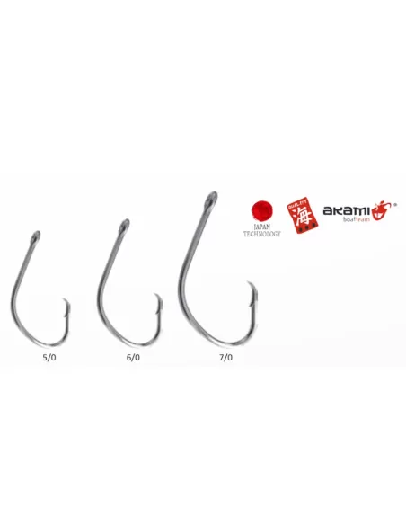 Akami 843 Ami da Pesca Robusti con Occhiello Ami da pesca Akami