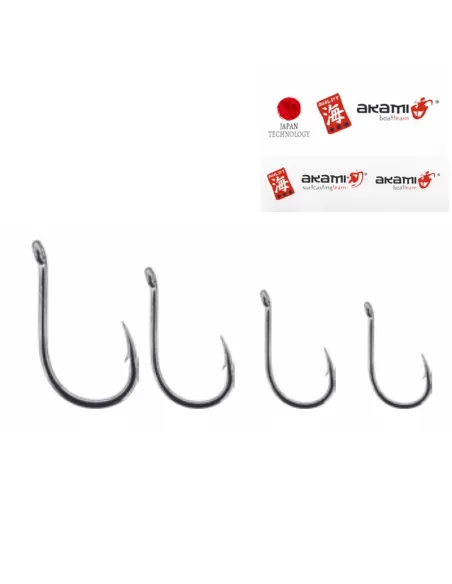 Akami 944 Robust Fishing Hooks with Forged Eyelet